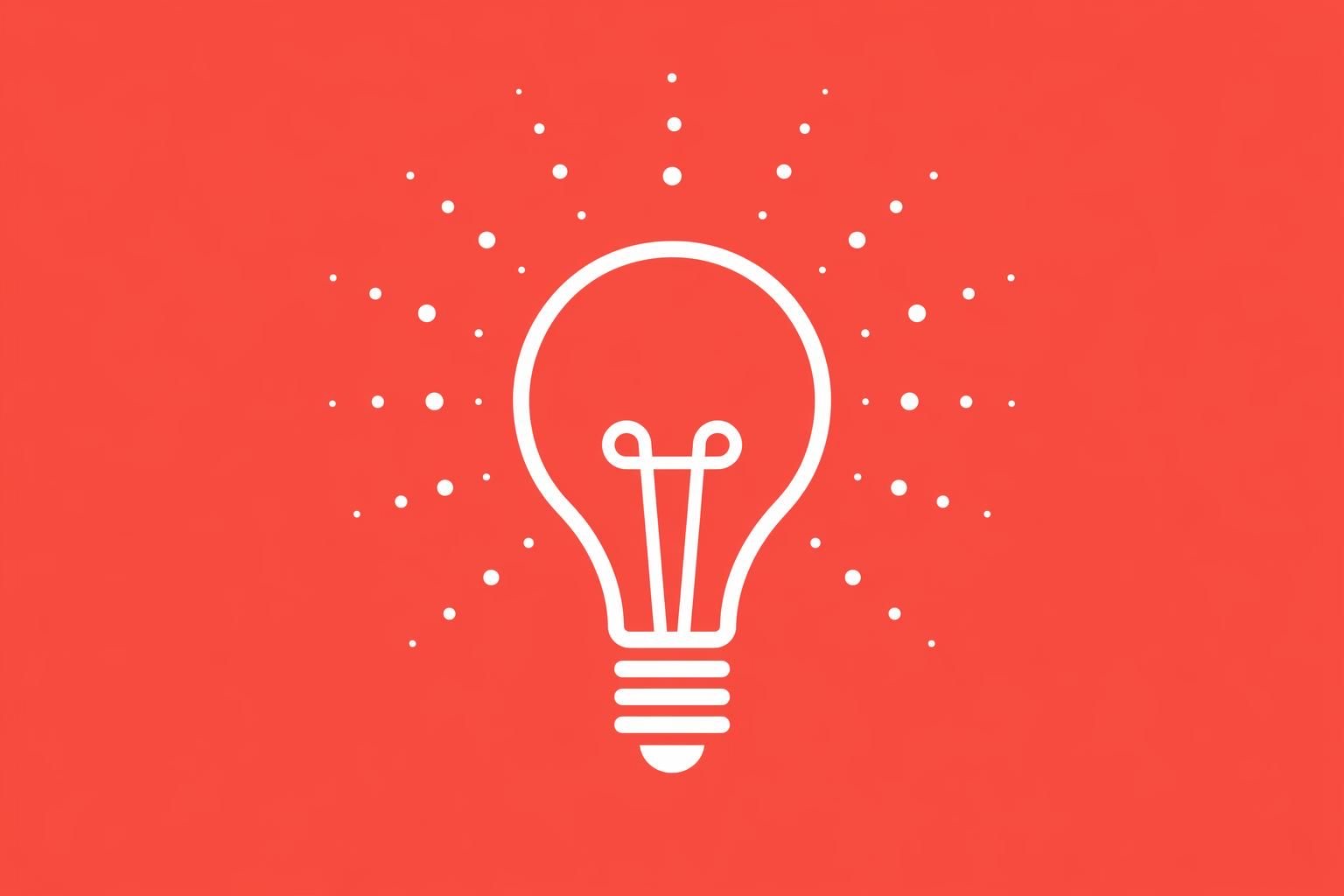 A lightbulb containing small app window icons